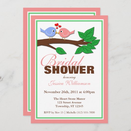 Vogelliebhaber auf einer Zweigstelle - Einladungen (Vorne/Hinten)