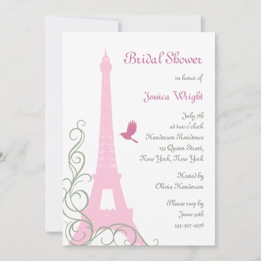 Vogelliebhaber-Brautparty Einladung (Vorderseite)