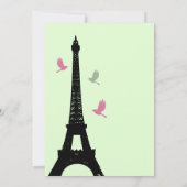 Vogelliebhaber-Brautparty (grün) Einladung (Rückseite)