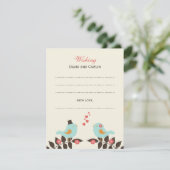 Vogelliebhaber Gästekarte Einladung (Stehend Vorderseite)