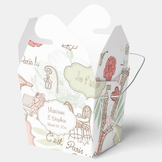 Vogelliebhaber im Pariser Eiffelturm Geschenkschachtel (Geöffnet)