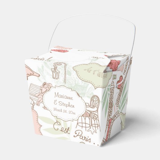 Vogelliebhaber im Pariser Eiffelturm Geschenkschachtel (Vorderseite)