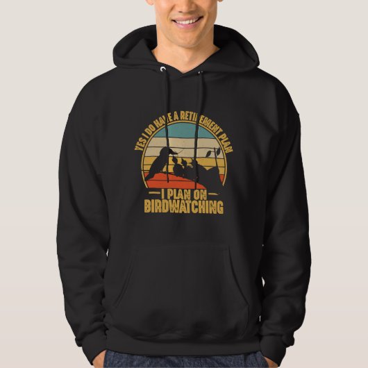 Vogelliebhaber Rentenplan Vogelbeobachtung Vogelbe Hoodie (Vorderseite)