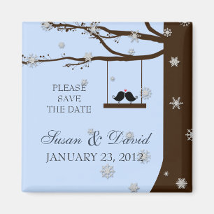 Vogelliebhaber Schneeflocken Eichenwald Gastgesche Magnet