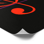 Vogellied, farbenfrohes Design Poster (Ecke)