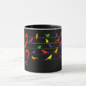 Vogellied, farbenfrohes Design Tasse (Zentrum)