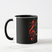 Vogellied, farbenfrohes Design Tasse (Links)
