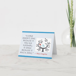 Vogellied-Mitteilungskarten Karte