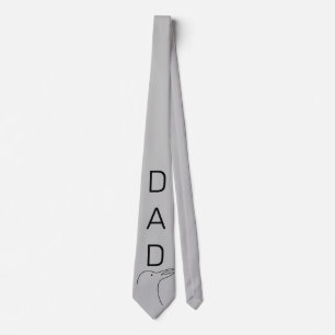 Vogellinienkunst-Vater-Geschenk-Halstuch Krawatte