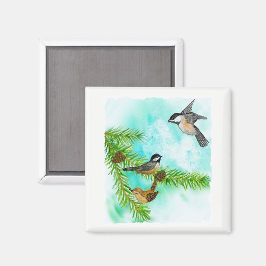 Vogelmagnet Magnet (Vorderseite/Rückseite)