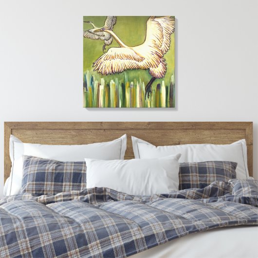 Vogelmalerei Original Geschenk für Vogelliebhaber Leinwanddruck (Insitu (Schlafzimmer))