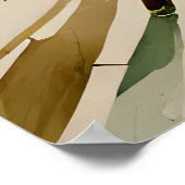 Vogelmalerei von farbenfroher Elegant Songbird auf Poster (Ecke)