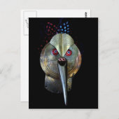 Vogelmaske Postkarte (Vorne/Hinten)