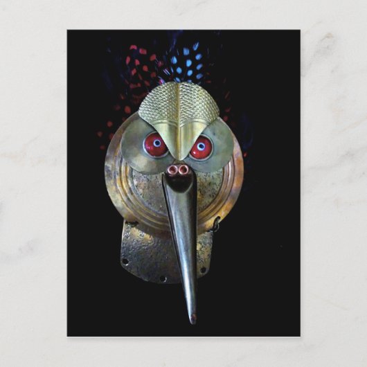Vogelmaske Postkarte (Vorderseite)