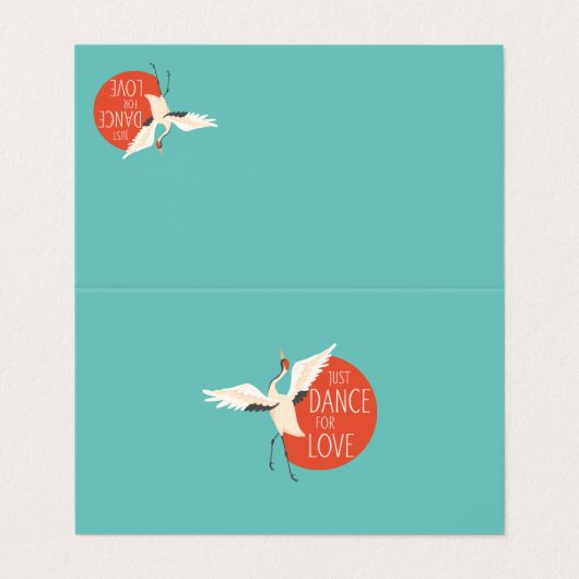 Vogelmeldung - Just Dance for Liebe 1 Visitenkarten (Außenseite Aufgefaltet)