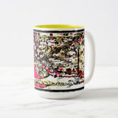 Vogelmodelle: Hübsche Friedenstruppen 01 Zweifarbige Tasse (VorderseiteRechts)