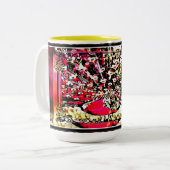 Vogelmodelle: Hübsche Friedenstruppen 01 Zweifarbige Tasse (Vorderseite Links)