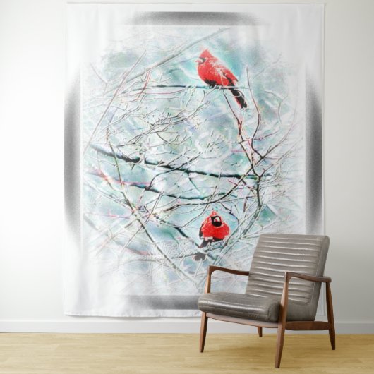 Vogelmodelle: Kardinal Life 01-01 Wandteppich (Beispiel)