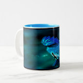 Vogelmodelle: Mountain Bluebird 01-01 Zweifarbige Tasse (Vorderseite Links)