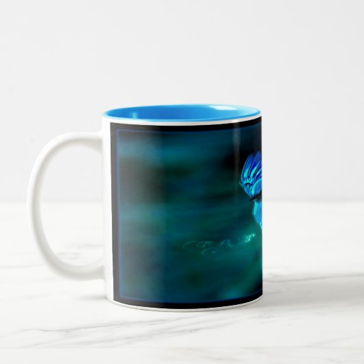 Vogelmodelle: Mountain Bluebird 01-01 Zweifarbige Tasse (Links)