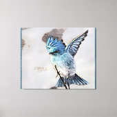 Vogelmodelle: Mountain Bluebird 01-02 Leinwanddruck (Vorderseite)