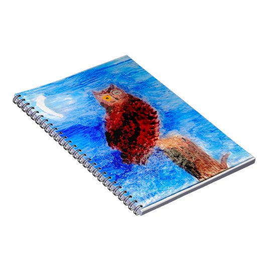 Vogelmoonlight Owl Notizblock (Rechte Seite)