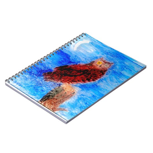 Vogelmoonlight Owl Notizblock (Linke Seite)