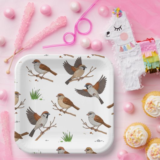 Vogelmotiv (Marokko) Pappteller (Party)