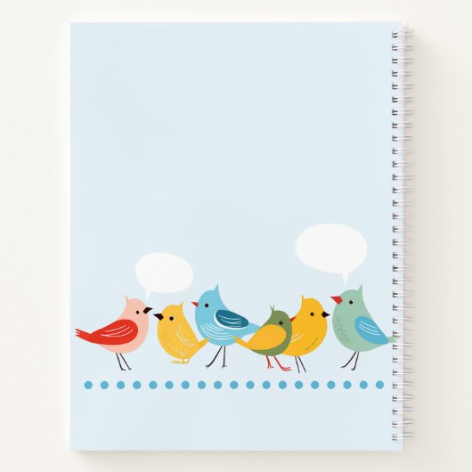 Vogelmuster 2 notizblock (Rückseite)