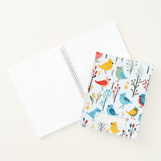 Vogelmuster 2 notizblock (Innenseite)