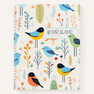 Vogelmuster 3 notizblock