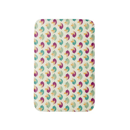 Vogelmuster Badematte (Vorderseite Vertikal)