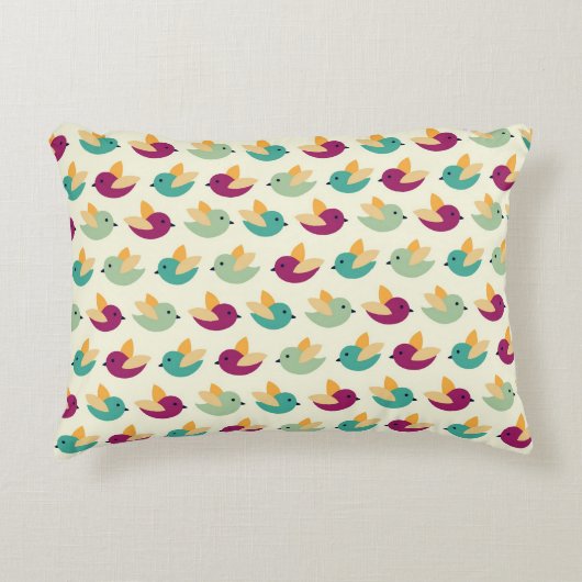 Vogelmuster Dekokissen (Vorderseite)