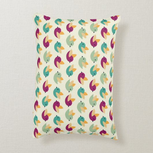 Vogelmuster Dekokissen (Rückseite(Vertikal))