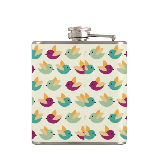 Vogelmuster Flachmann (Rückseite)