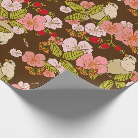 Vogelmuster Geschenkpapier (Ecke)