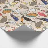 Vogelmuster Geschenkpapier (Ecke)
