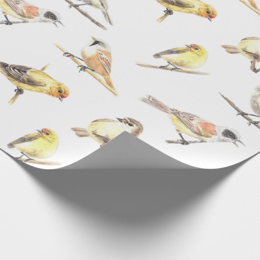 Vogelmuster Geschenkpapier (Ecke)
