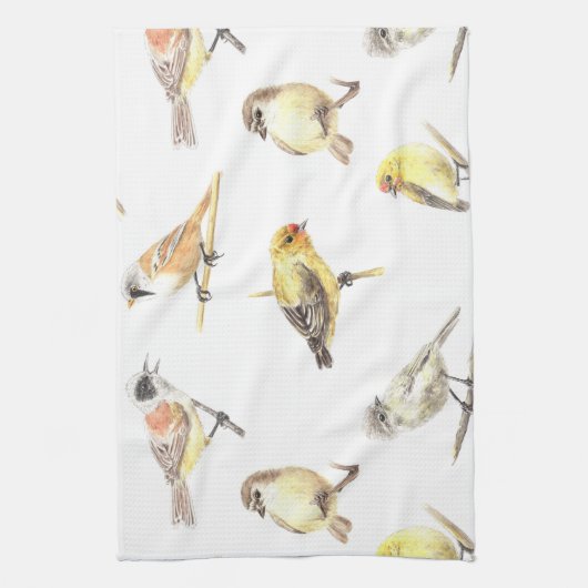 Vogelmuster Geschirrtuch (Vertikal)