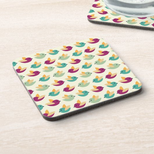 Vogelmuster Getränkeuntersetzer (Linke Seite)