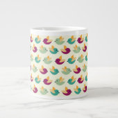 Vogelmuster Jumbo-Tasse (Vorderseite)