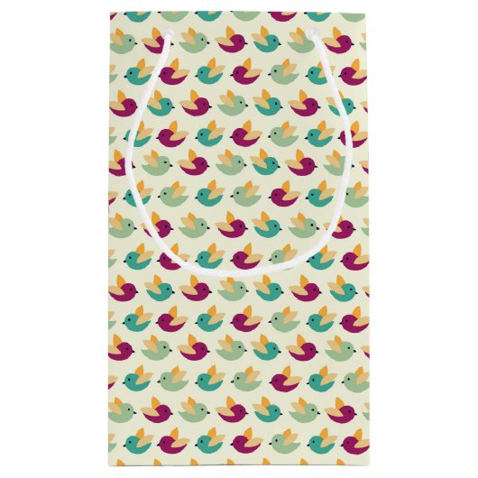 Vogelmuster Kleine Geschenktüte (Rückseite)