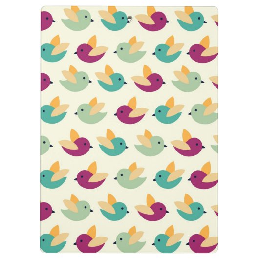 Vogelmuster Klemmbrett (Rückseite)