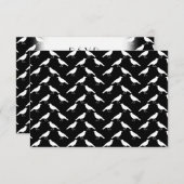 Vogelmuster Krähen in Schwarz und Weiß. RSVP Karte (Vorne/Hinten)