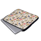 Vogelmuster Laptopschutzhülle (Vorne Knopf)