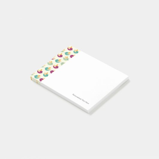 Vogelmuster Post-it Klebezettel (angewinkelt)