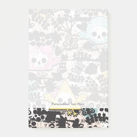 Vogelmuster Post-it Klebezettel (Vorderseite)