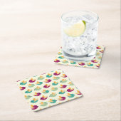 Vogelmuster Rechteckiger Pappuntersetzer (Vor Ort)