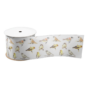 Vogelmuster Satinband