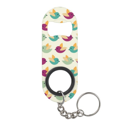 Vogelmuster Schlüsselanhängerflaschenöffner (Rückseite)